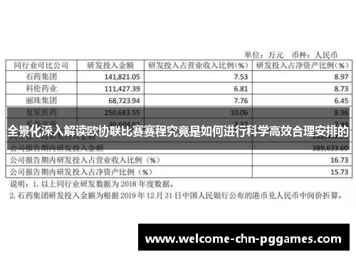 全景化深入解读欧协联比赛赛程究竟是如何进行科学高效合理安排的